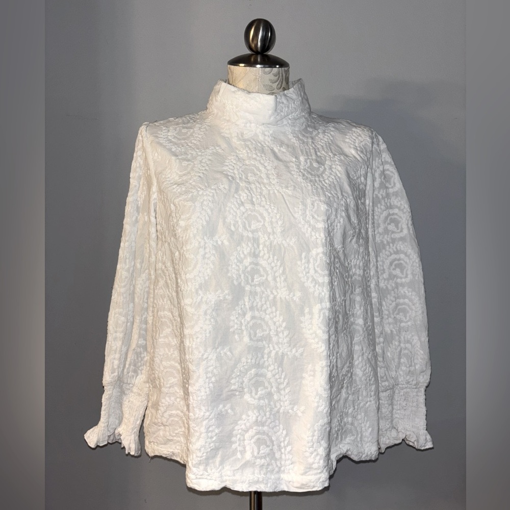 Buru Cropped Long Sleeve Mod Top Size Medium. #C